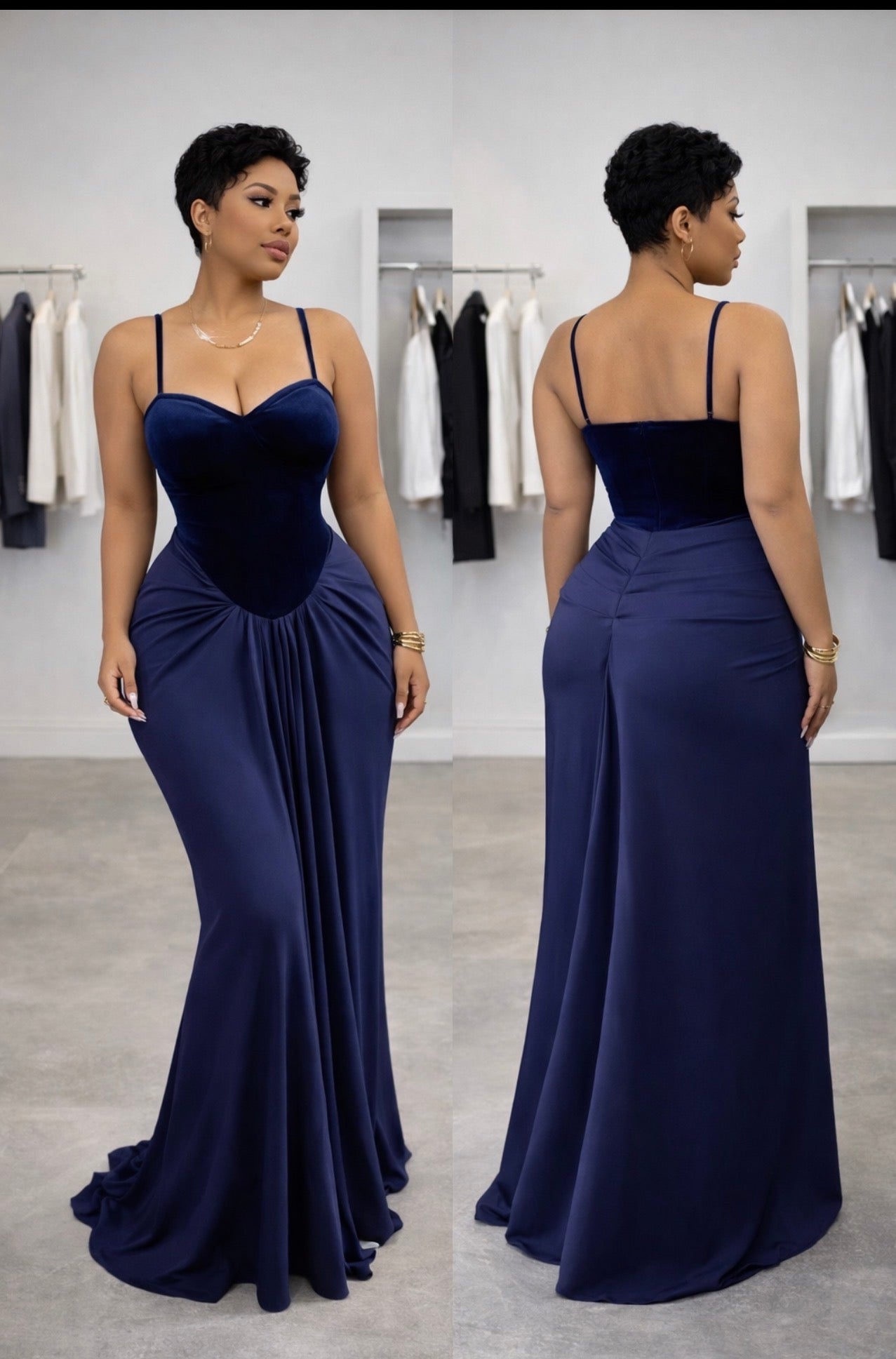 Dark blue dress